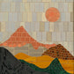 Dusty Sunstone Vista Mosaic Art Landscape 