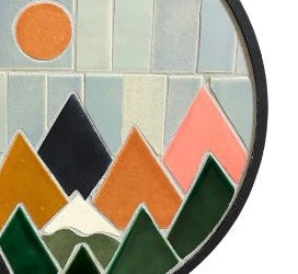 Close up of Sunstone Glow circular mosaic