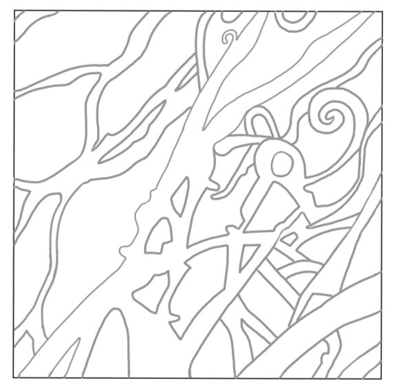 In-progress view of What Holds Series mosaic sketch in the Minneapolis studio